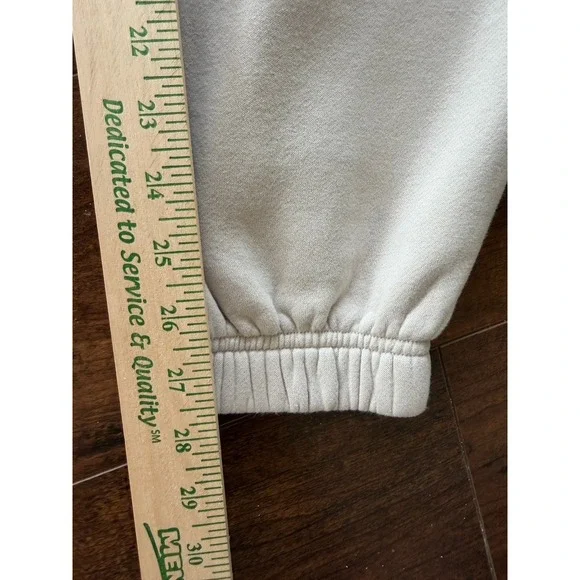 Abercrombie & Fitch Essential Sunday Sweatpants Women's L Ecru Stone Soft AF HR - Picture 6 of 8